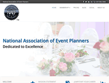 Tablet Screenshot of nationalassociationofeventplanners.com